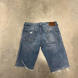 Y2K distressed true religion jorts‎